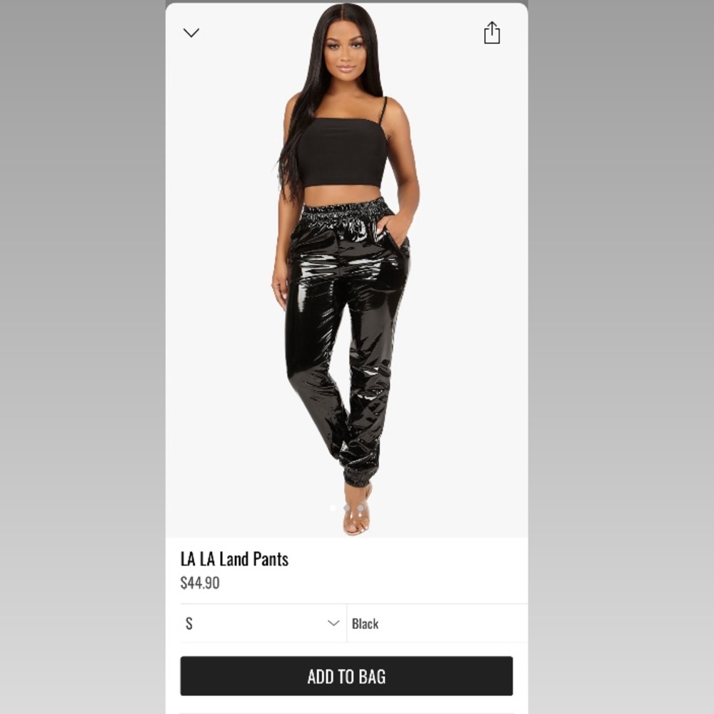 Honeybum faux leather joggers